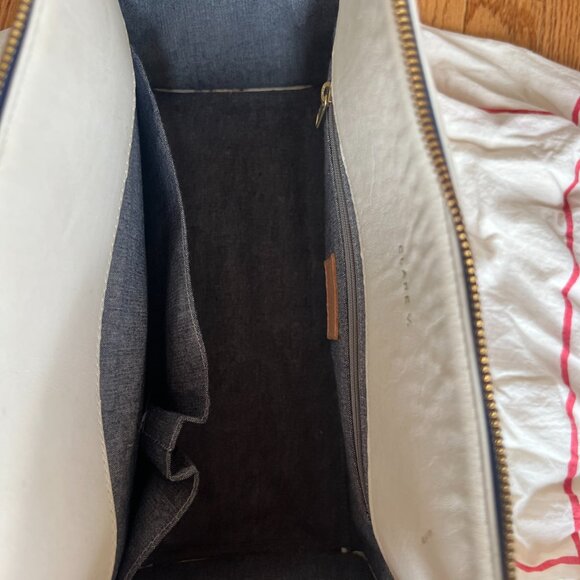 Clare V. Petite Sandrine Bag Color White Vachetta - Picture 8 of 16